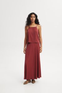 SPÓDNICA MALIBU MARSALA