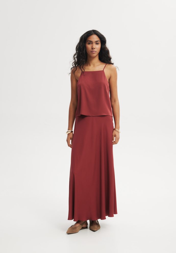 SPÓDNICA MALIBU MARSALA