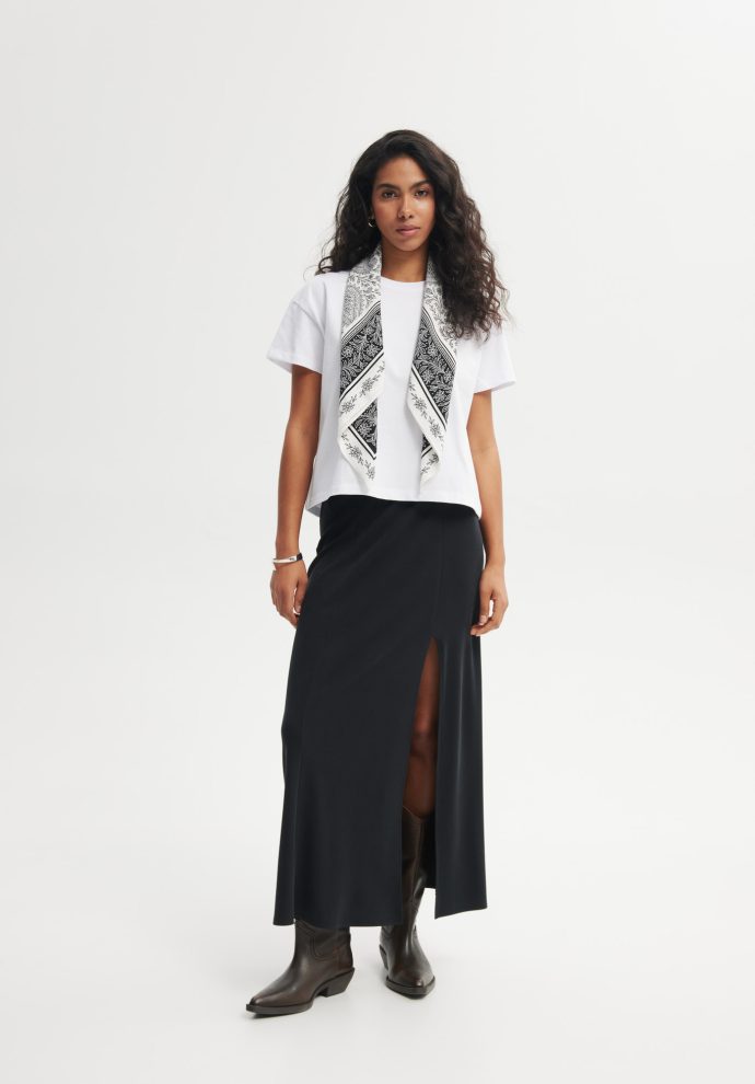 apaszka zoe czarno- biała