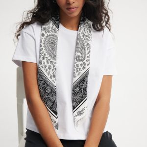 apaszka zoe czarno- biała