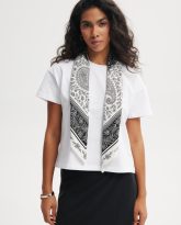 apaszka zoe czarno- biała