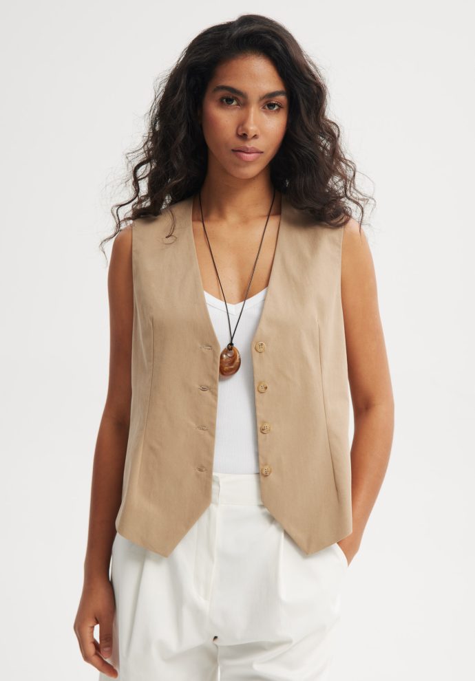 kamizelka diane beżowa