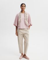 apaszka zoe beżowo- biała