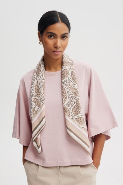 APASZKA ZOE BEŻOWO-BIAŁA