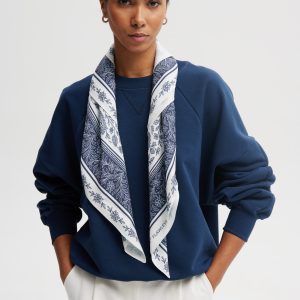 apaszka zoe granatowo- biała