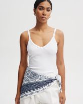 apaszka zoe granatowo- biała