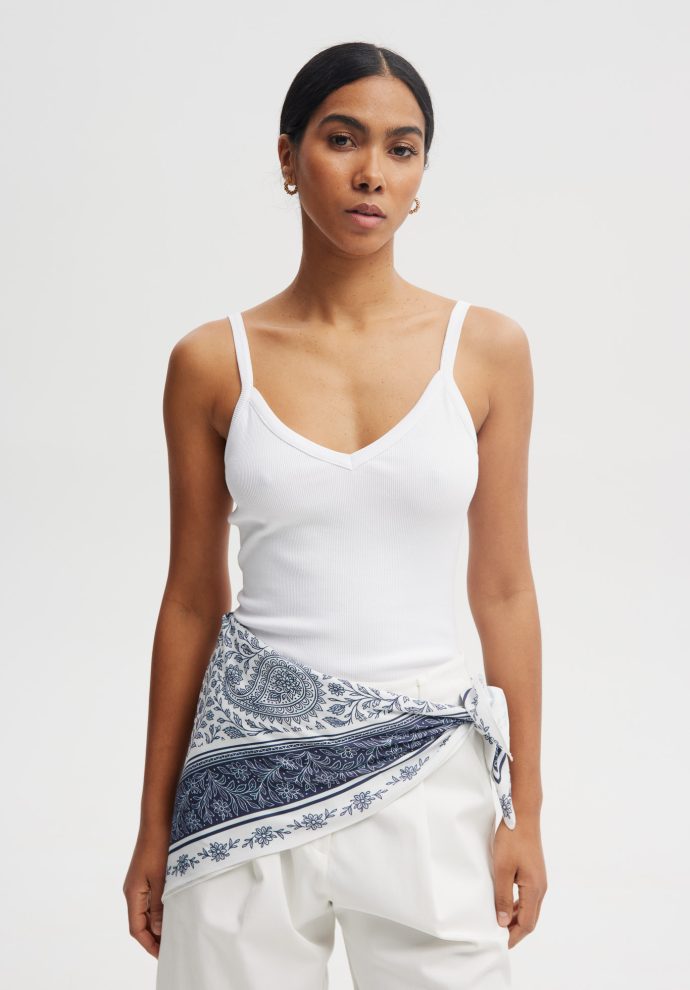 apaszka zoe granatowo- biała