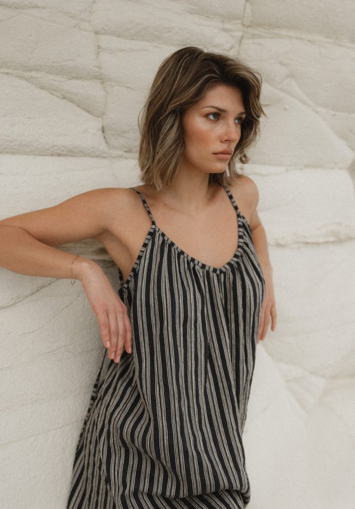 sukienka megan czarno-biała