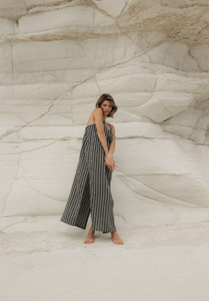 sukienka megan czarno-biała