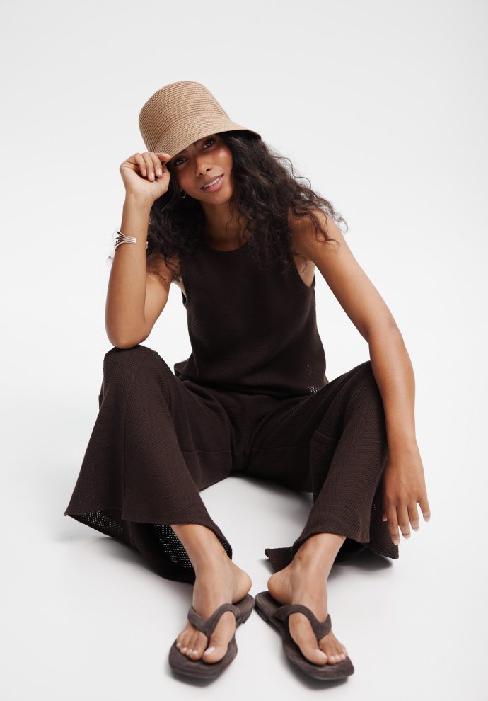 kapelusz backet retro karmelowy