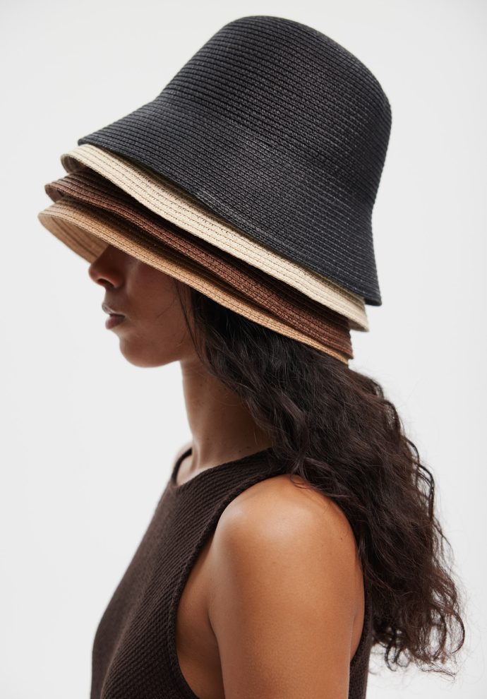 kapelusz backet retro brązowy