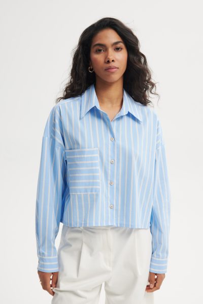 KOSZULA RUBY NIEBIESKO- BIAŁA