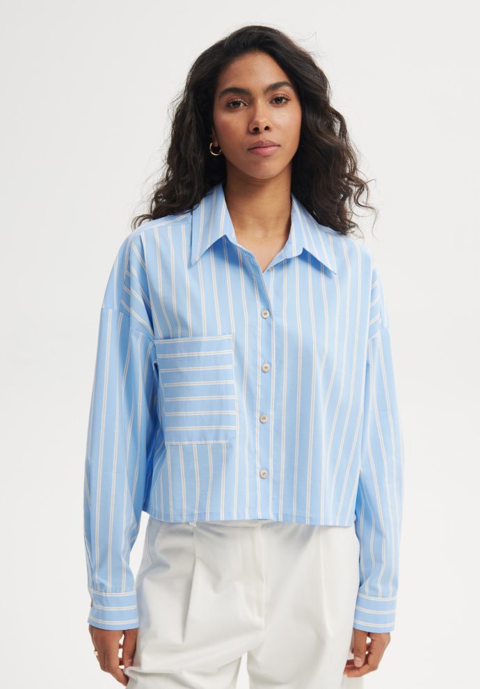 koszula ruby niebiesko- biała