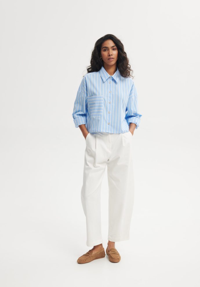 koszula ruby niebiesko- biała