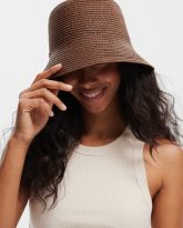 kapelusz backet retro brązowy