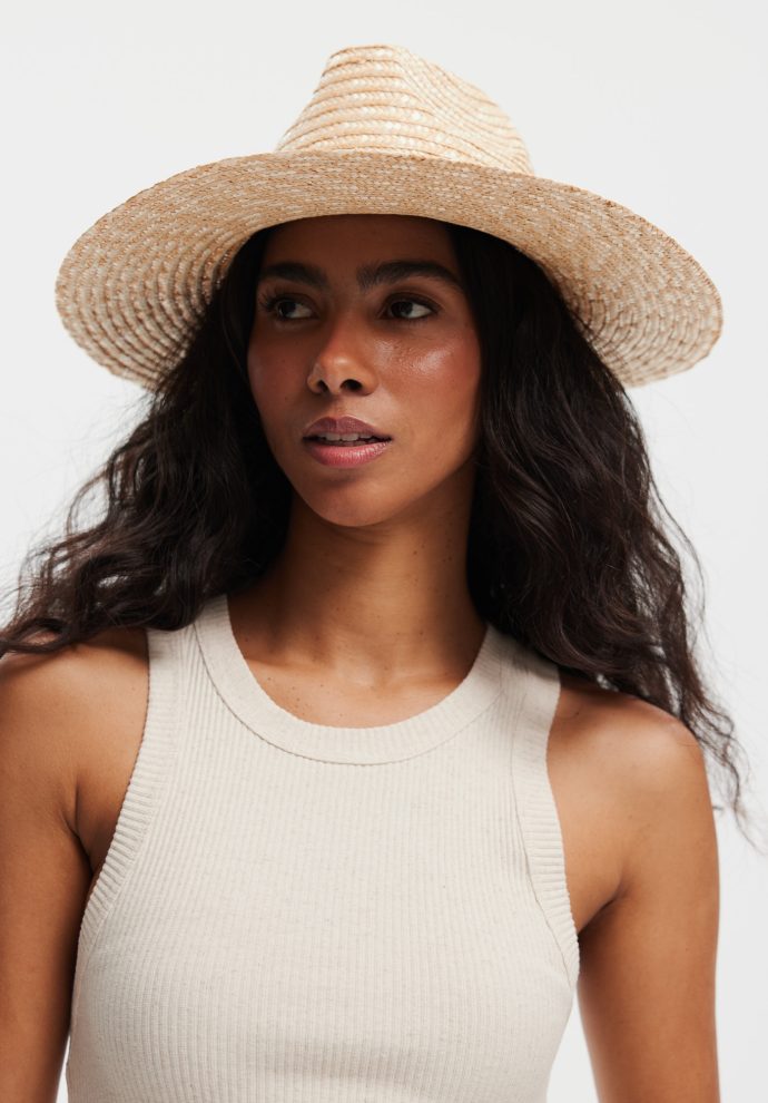 kapelusz fedora piaskowy