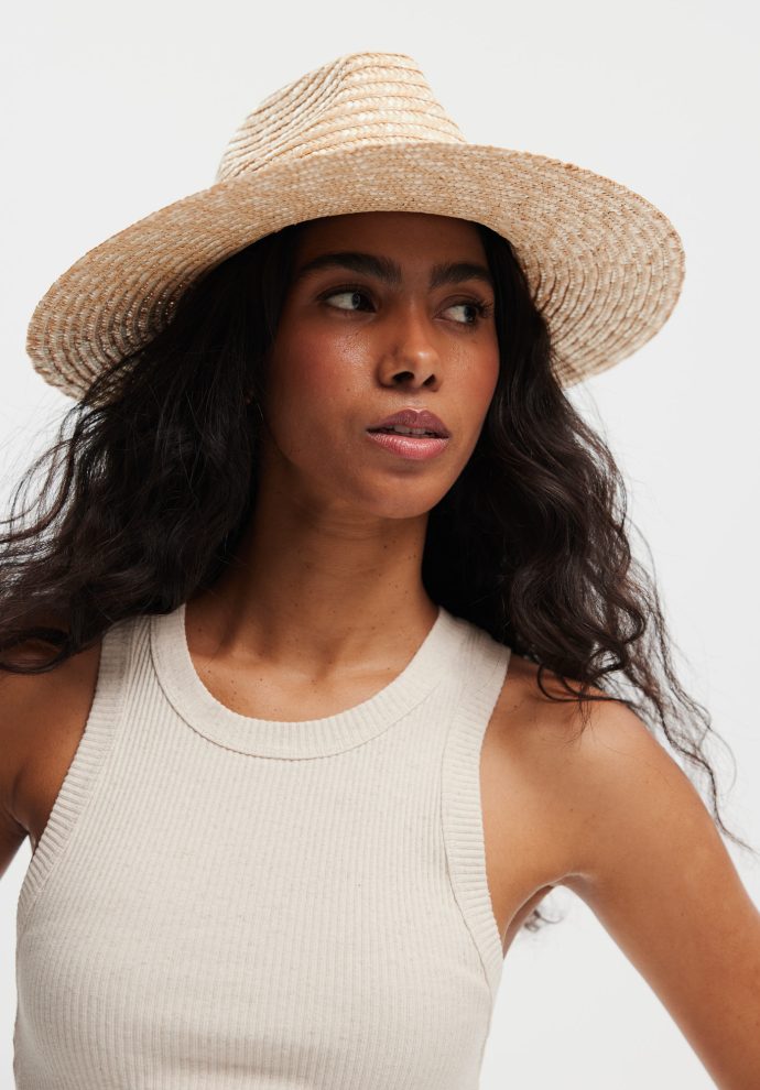 kapelusz fedora piaskowy