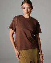 t-shirt kim brązowy