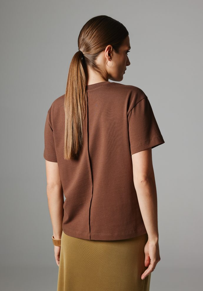 t-shirt kim brązowy