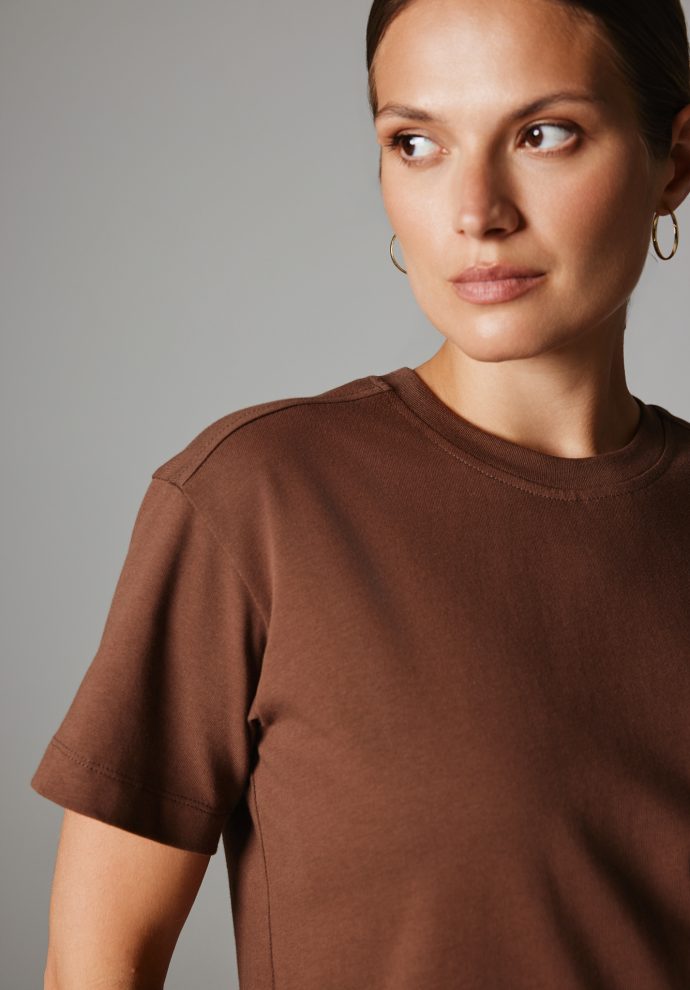 t-shirt kim brązowy