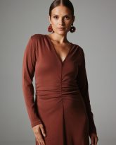 sukienka nicole marsala