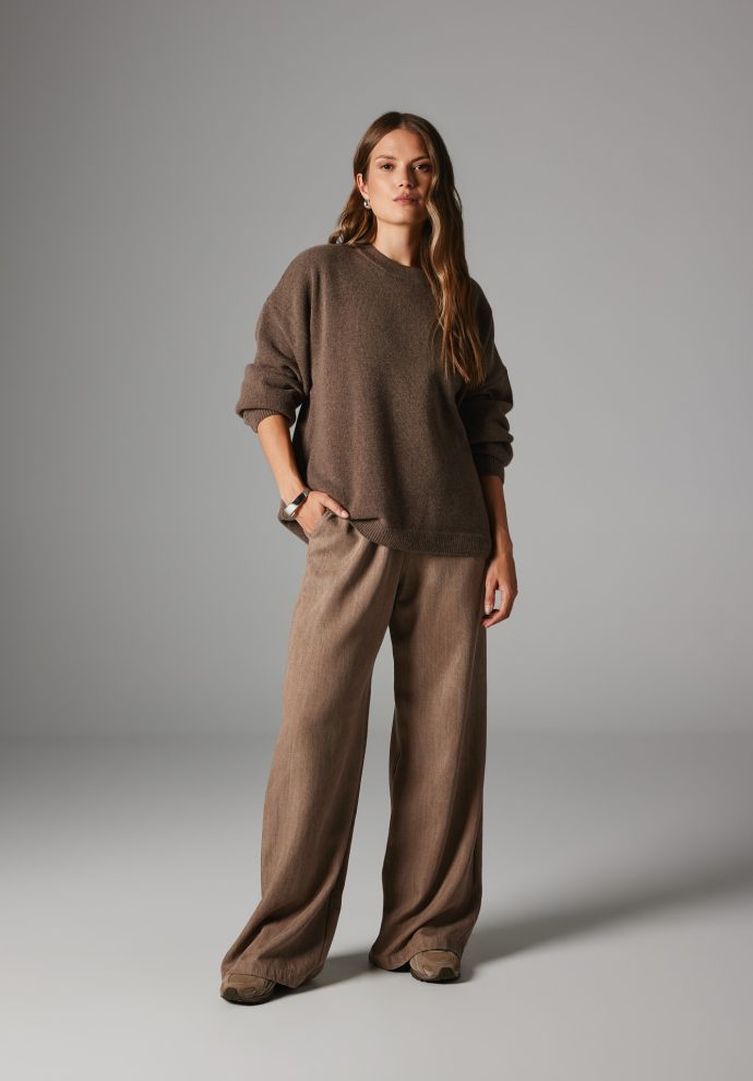 SPODNIE DORIS TAUPE DENIM