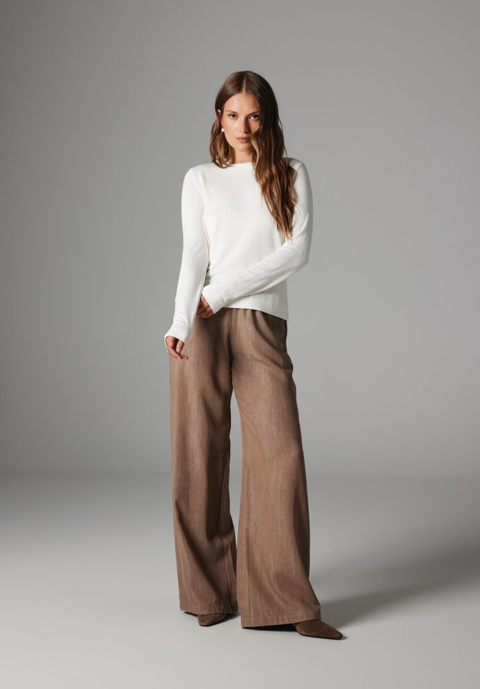 SPODNIE DORIS TAUPE DENIM