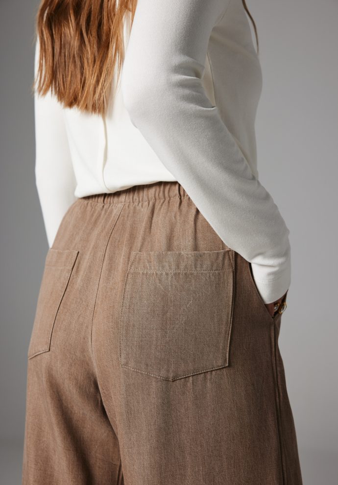 SPODNIE DORIS TAUPE DENIM