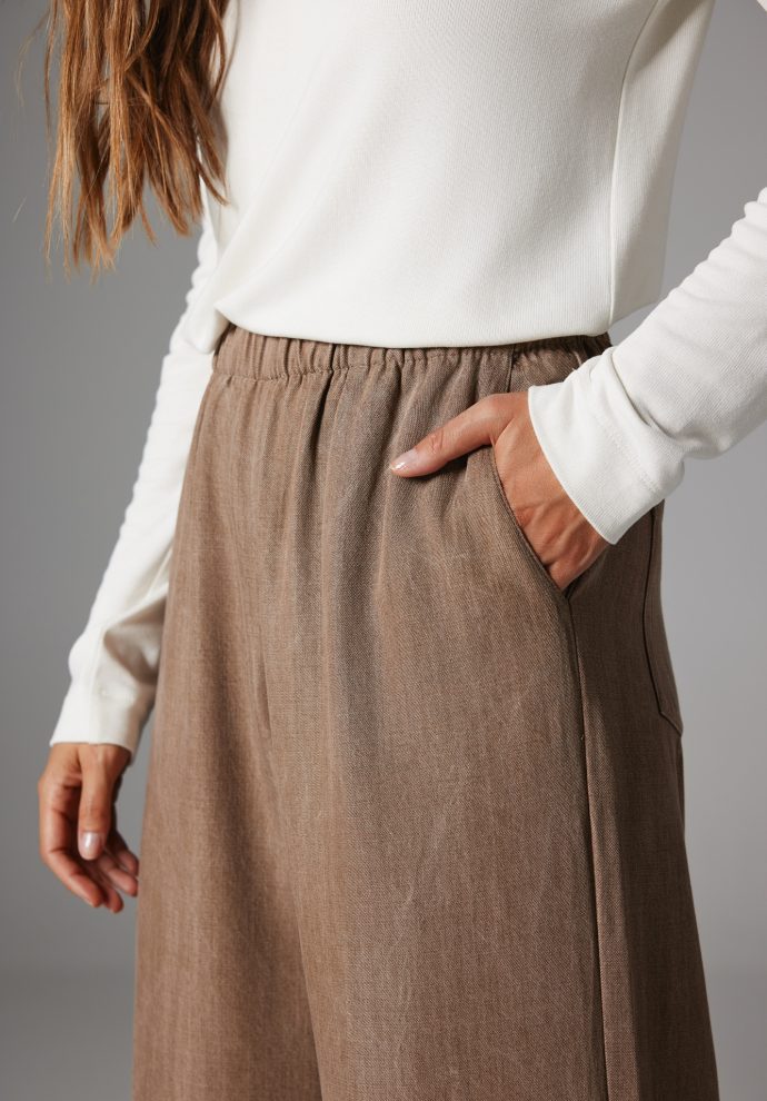 SPODNIE DORIS TAUPE DENIM