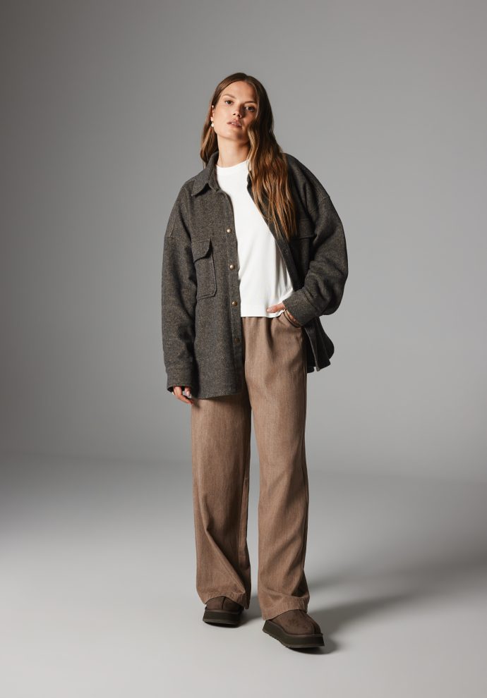 SPODNIE DORIS TAUPE DENIM