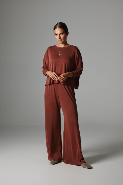 SPODNIE BEVERLY MARSALA
