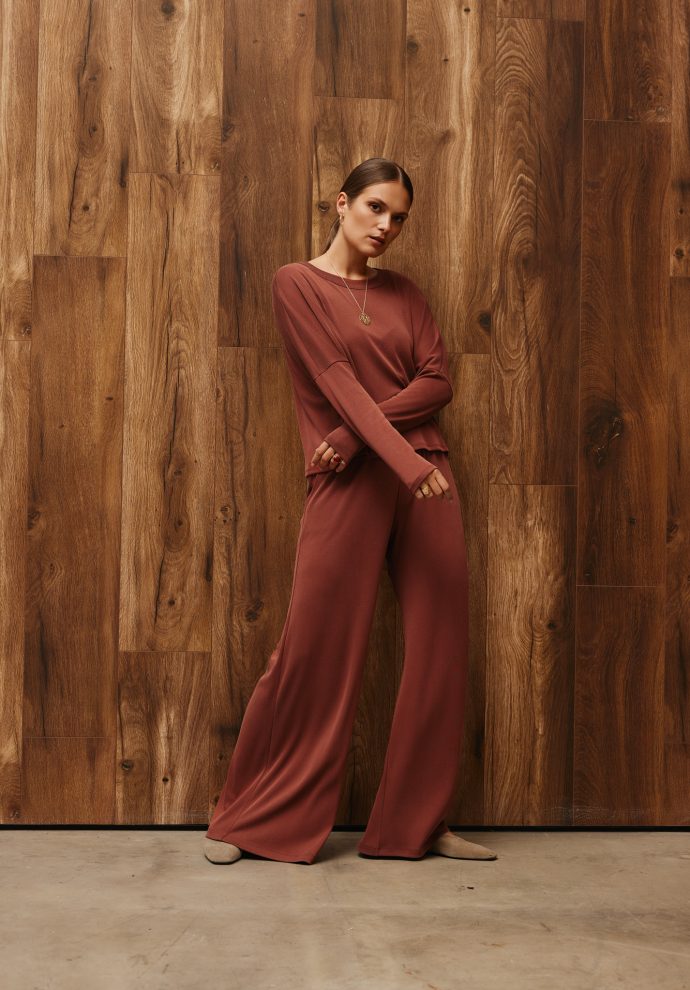 spodnie beverly marsala