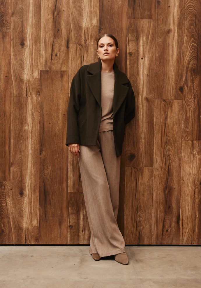 SPODNIE DORIS TAUPE DENIM