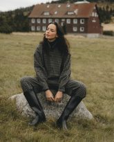 spodnie pilar czarno-szare