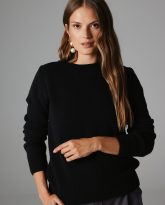 wełniany sweter laura czarny