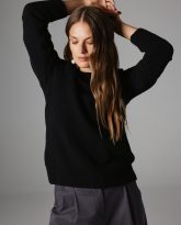 wełniany sweter laura czarny