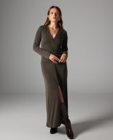sukienka nicole szaro- brązowa