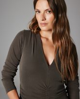 sukienka nicole szaro- brązowa