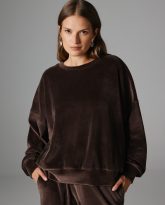 welurowa bluza paula czekoladowa