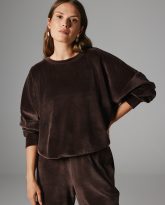 welurowa bluza paula czekoladowa