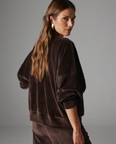 welurowa bluza paula czekoladowa
