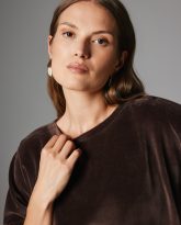 welurowa bluza paula czekoladowa