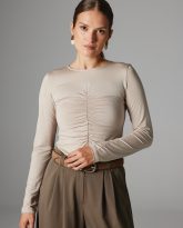 BLUZKA FLORA BEŻOWA