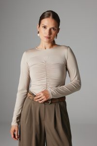 BLUZKA FLORA BEŻOWA