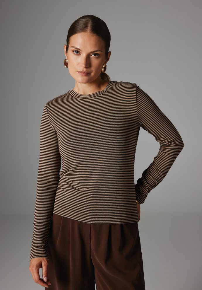 BLUZKA REYA BRĄZ- TAUPE