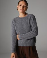 WEŁNIANY SWETER LAURA SZARY