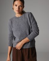 WEŁNIANY SWETER LAURA SZARY