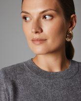 WEŁNIANY SWETER LAURA SZARY