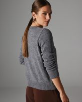 WEŁNIANY SWETER LAURA SZARY