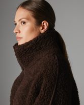 wełniana kurtka teddy czekoladowa